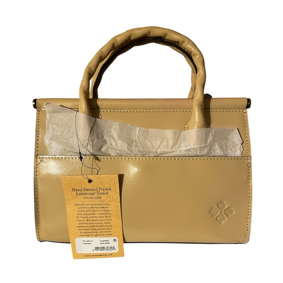 Patricia Nash Tan Satchel with Nice, France Cityscape Art - Picture 2 of 9